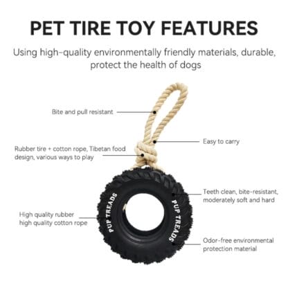 Infographic of Dog Tire And Rope Toy